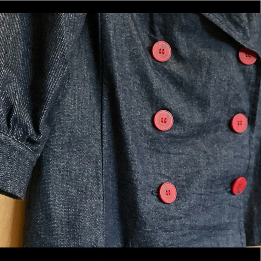 Kayce Hughes Chambray Double Breasted Nautical Jacket - Picture 4 of 4